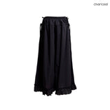 (2color) フリルワイドリボンバンディングパンツ