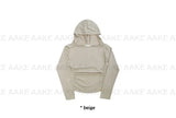 BOAT-NECK SHIRRING HOOD TOP