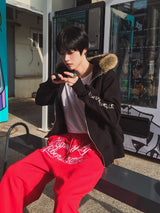 エンブロイダードブラッシュワイドパンツ