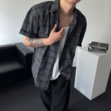 Day Aron Summer Pocket Short-Sleeved Checkered Shirt (3 colors)