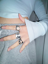 Chrome wave ring
