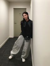 Patch Flower Gray Denim (1c)