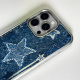 フェイドデニムスターダストスマホケース ブルーインディゴ (SV_Epoxy)