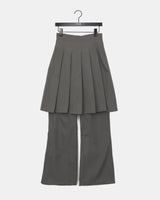ペピープリーツブーツカットバックバンディングスカートロングパンツ