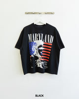 American Flag Cropped Short Sleeve Tee