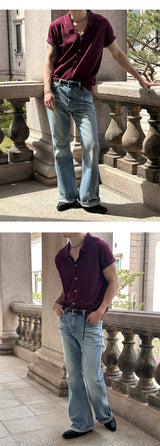 [Unisex] All brush flare denim pants