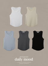 SWベーシックリブクロップスリーブレス (5color)