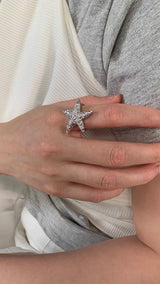 Twinkle starfish ring