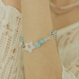 Point Star Ribbon Beads Bracelet 