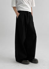 [MADE] Warmben One-Tuck Fleece Wide Cotton Pants