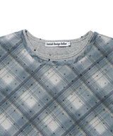 シアー チェック レイヤード LS Tシャツ(CV2GFFT557A)