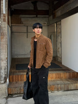 Robe biker suede jacket