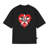 ファンキースターハートオーバーフィット半袖Tシャツ_BLACK