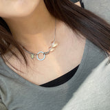 Dazzle Ball Circle Necklace