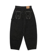 TOOTH JAM WIDE DENIM PANTS (BLACK) F26QD150