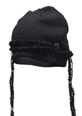  KNIT BRAID BEANIE . BLACK