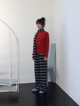 ONE-SHOULDER ELASTIC T (RED)