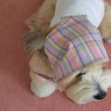 Vintage check dog bandana