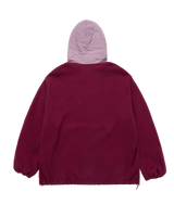 25FW WOVEN QUILTING WIDE HOODIE WINE