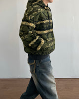 Jacquard Fleece Hooded Jumper