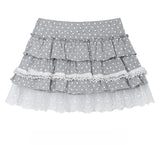 Aveline Dot Lace Tiered Skirt