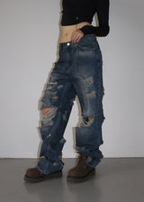 DAMAGE DIRTY DENIM