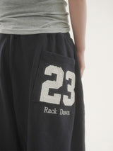 Bold 23embroidery bermuda sweat pants -3C