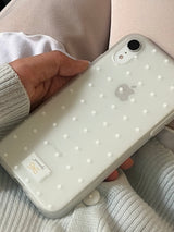dot phonecase 반투명 도트 땡땡이 케이스 white
