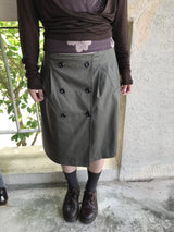 lonen button banding skirt 