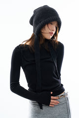 Shoulder layering long sleeve top