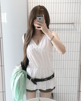 Shirring V neck OPS
