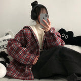 Revl's Dumble ウールライニングチェック柄フーディージャケット