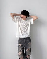 [1+1] クロップレイヤード半袖Tシャツ