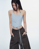 LULLABY HALTER TOP (BLUE)