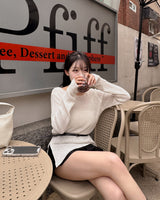 Betty Unbalanced Knitwear (With Belt)