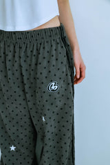 dot patch pants (gray)