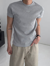 PDリブマッスルフィットショートスリーブTシャツ (3C)