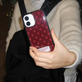 snow dot deep red