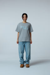 EEERRR Distorted ロゴオーバークロップフィットTシャツ (メランジ)