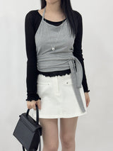 Melokey Halterneck Wrap Sleeveless T-shirt