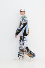 ORIGINAL POT-X REFLECTIVE WIDE JOGGER PANTS ART PAINTING