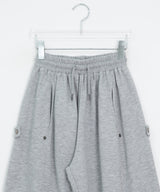 [unisex] チハ サイド スナップ ワイド バンディング スウェット パンツ