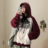 Leaf raglan colored hoodie