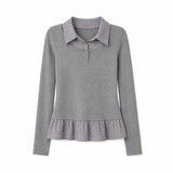 Nelis Check Layered Frill T-shirt