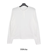 パラ ソフト ヘンリー ネック ロング スリーブ Tシャツ