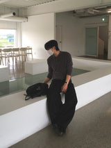 Rust Henry Neck Long Sleeve Knit 2C