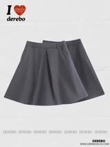 flare pintuck midi skirt