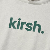KIRSH WORDING LOGO LOOSE FIT HOODIE - OAT MEAL 