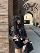 Oliver Color Stitch Big Cross & Tote Bag (Black)