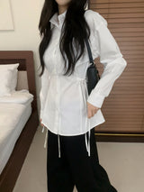 Refine Side Strap Long Sleeve Shirt
